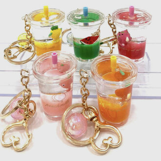 BC USA Pastel Round Top Floaty Key Ring