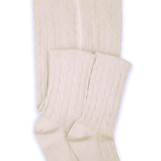 Jefferies Socks Ivory Cable Knit Tights Size 4-6 yrs