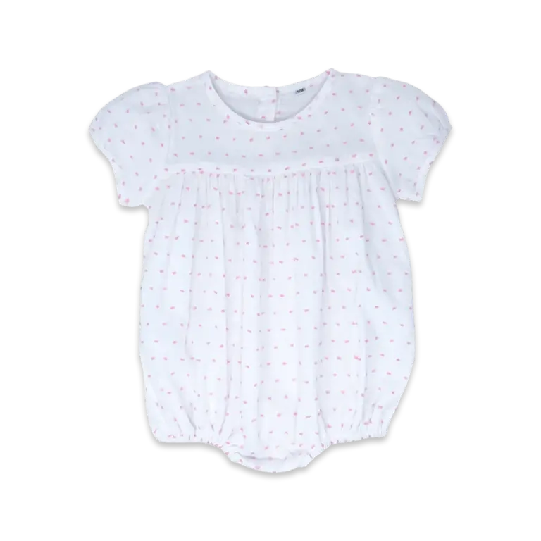 Lullaby Set Mother May I Bubble White Pink Swiss Dot