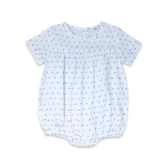 Lullaby Set Mother May I Bubble Blue Swiss Dot