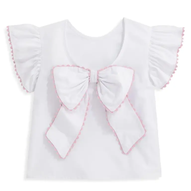 Bella Bliss Stockton Blouse White with Pink