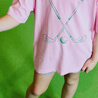 Mustard & Ketchup Kids Light Pink Golf Tee