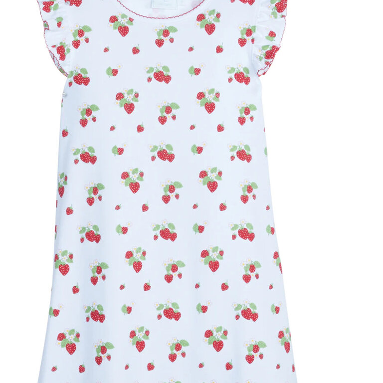 Little English Angel Sleeve Strawberry Knit Dress