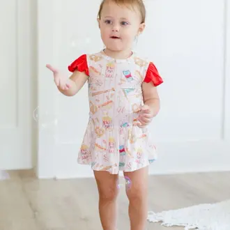 Sweet Bay Clothing Baseball Snacks Bodysuit Twirl