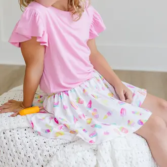 Sweet Bay Clothing Pink Ruffle Cap Sleeve T-Shirt