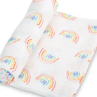 LollyBanks Somewhere Over The Rainbow Muslin Swaddle