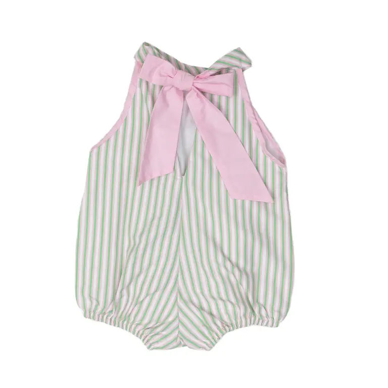 Oaks Apparel Mara Pink/Green Stripe Bubble