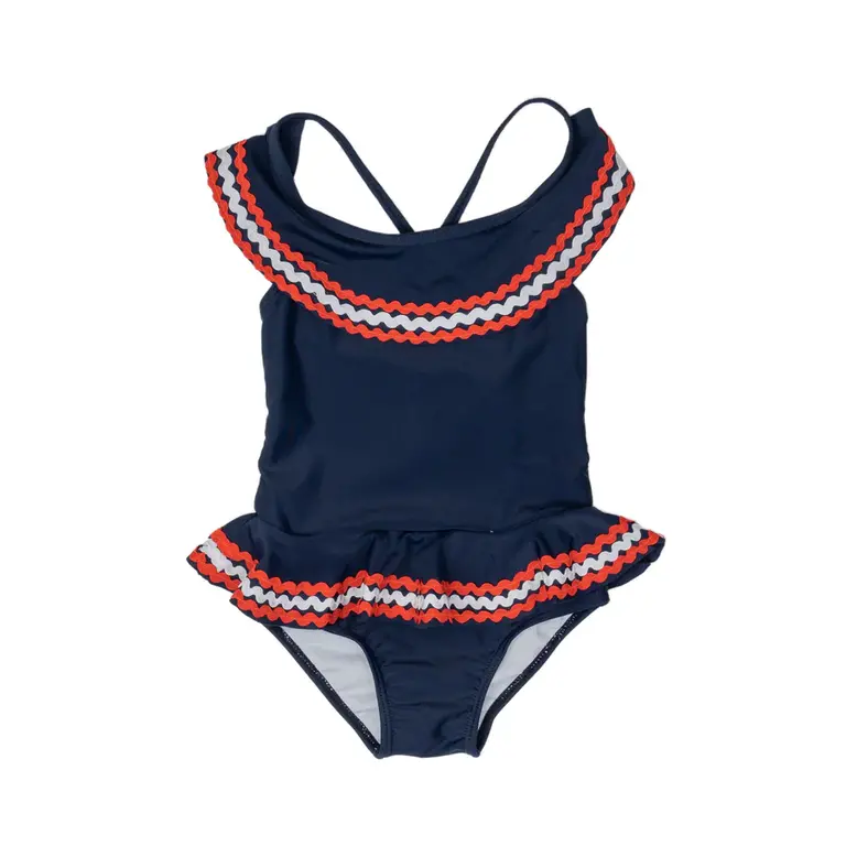 Oaks Apparel Grand Lagoon Navy Ric Rac Swim