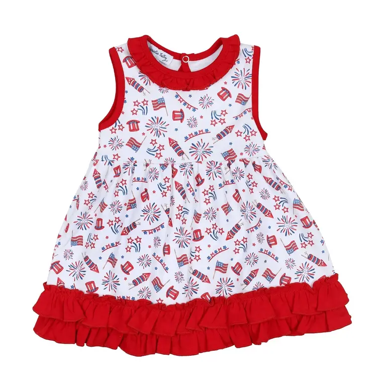 Magnolia Baby Fireworks and Flags Dress