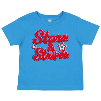 Sweet Wink Stars and Stripes  Patch Short Sleeve Tee