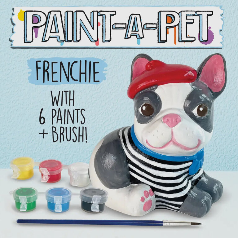 Bright Stripes Paint a Pet Frenchie