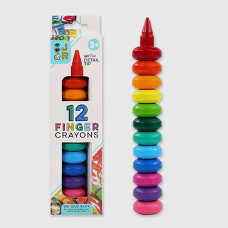 Bright Stripes Finger Crayons