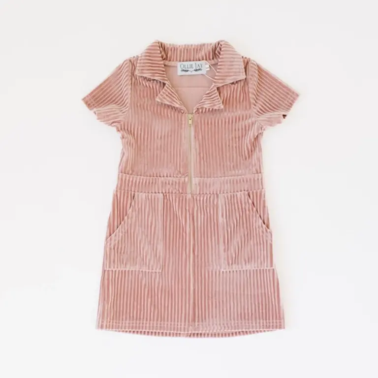 Ollie Jay Blush Corduroy Dress