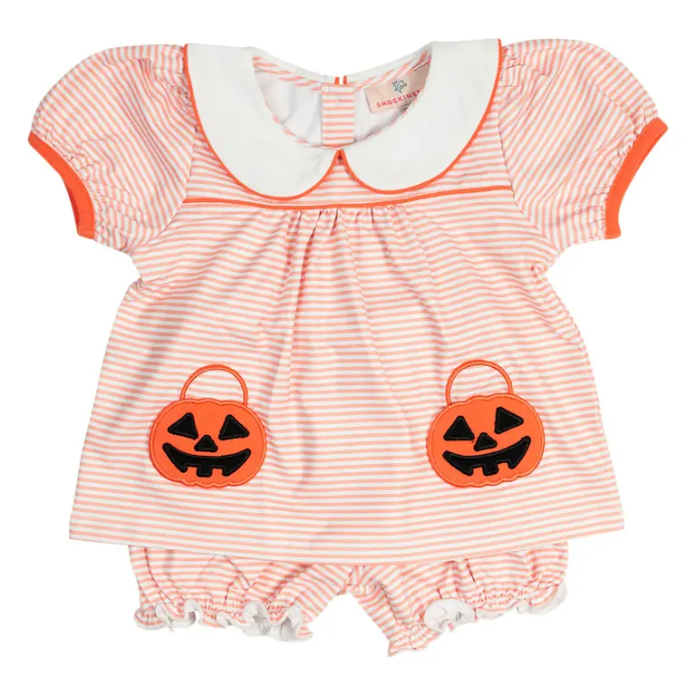 Smockingbird Jackolantern Pocket Bloomer Set