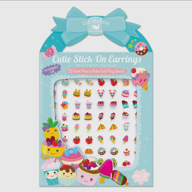 Girl Nation Sweet Treats Stick-On Earrings