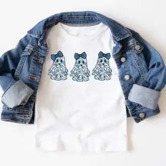 AvaryMae Inspirations Blue Toile Ghost Halloween