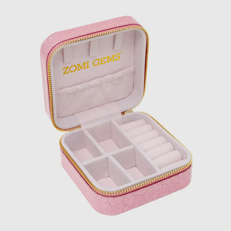 Zomi Gems Happy Face Sparkle Jewelry Box Teal