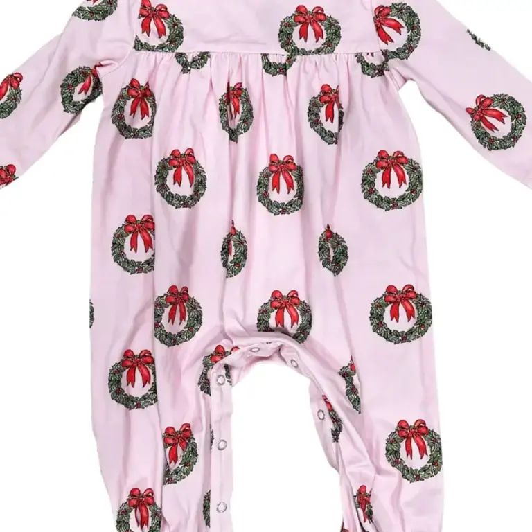 Three Little Ducks Ruthie Romper Merry & Bright Wreath