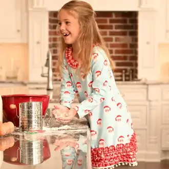 Sugar Bee Blue Santa Gown