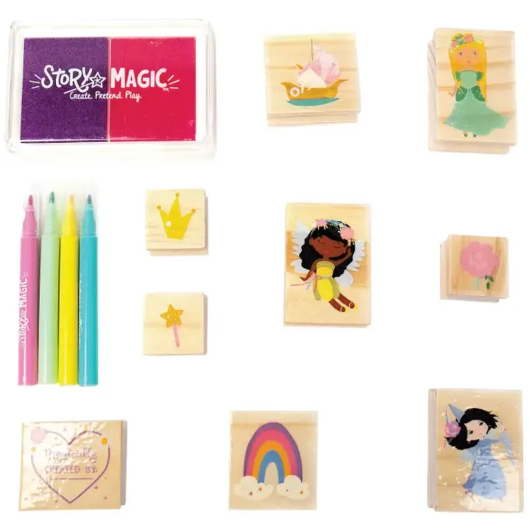 US Toy Company Mini Wooden Stamp Set