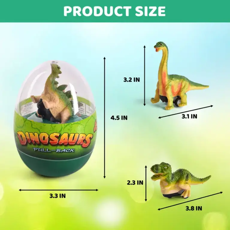 Fun Little Toys Pull Back Dino Egg