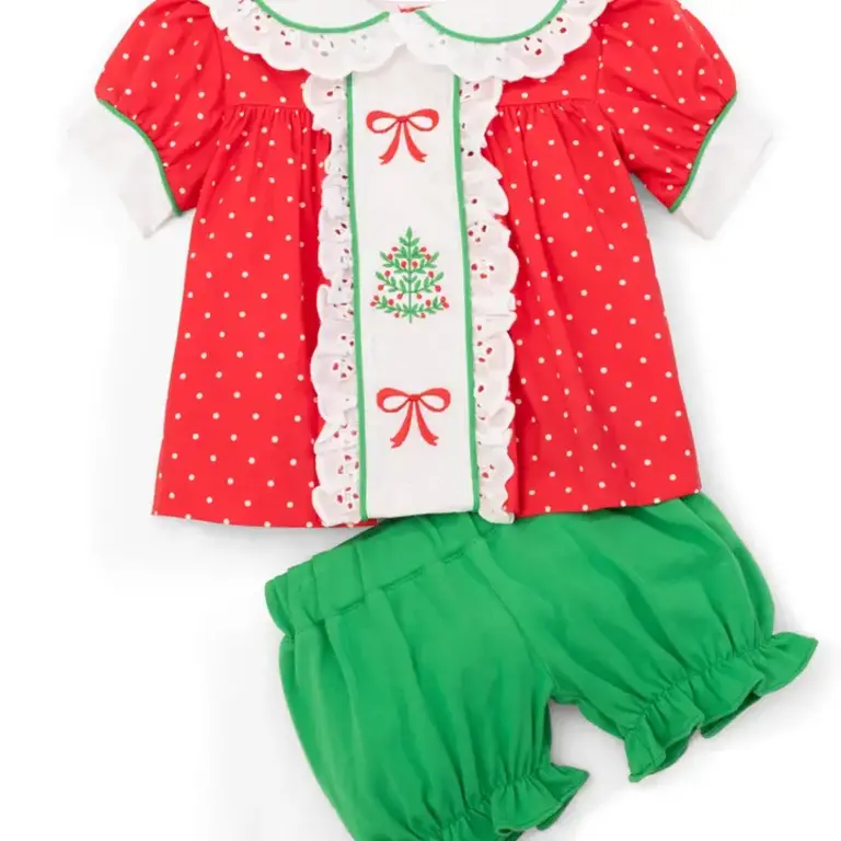 Posh Pickle Deck the Halls Bloomer Set