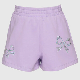 hannah banana Purple Bow Rhinestone Shorts