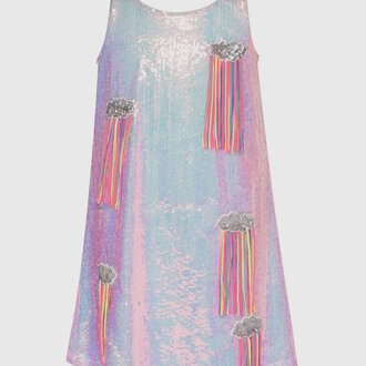 hannah banana Sequin Fringe Dress