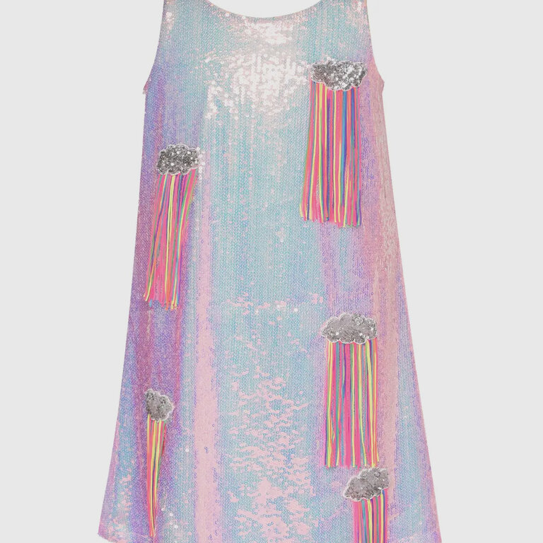 hannah banana Sequin Fringe Dress