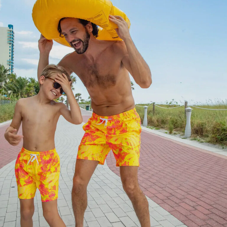 Blueberry Bay Galactic Moon Swim Trunks