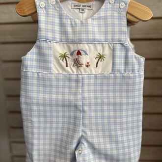 Sweet Dreams Beachside Blue Plaid Jon Jon