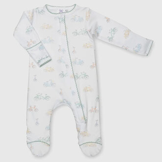 Lavender Bow Bicycle Classic Footie