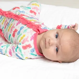 Macaron & Me Barrettes Ruffle Footie