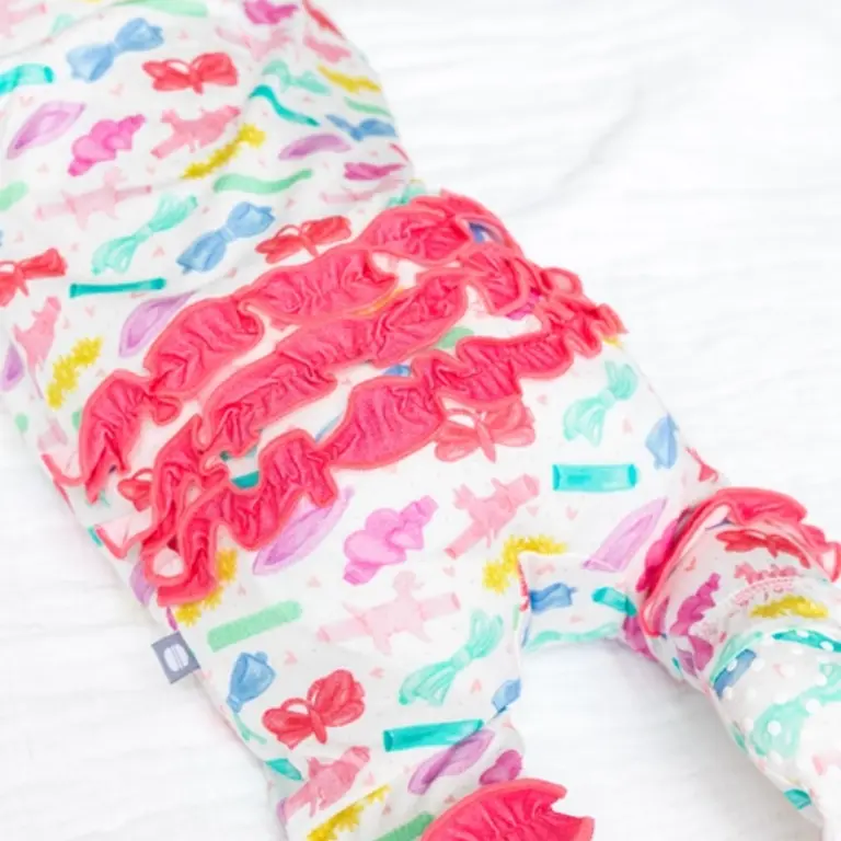 Macaron & Me Barrettes Ruffle Footie