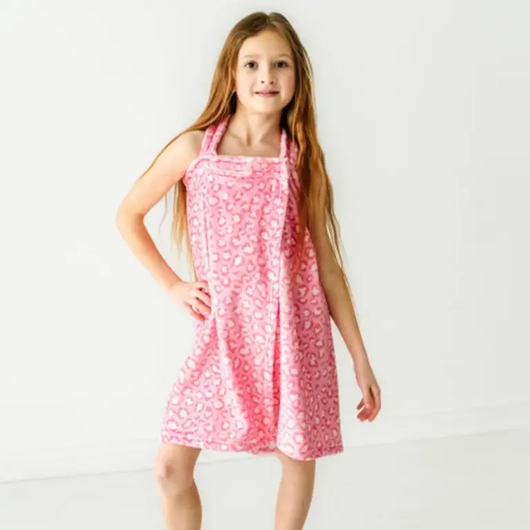 Macaron & Me Pink Leopard Spa Wrap