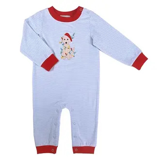 Ishtex Christmas Lights Boys Romper