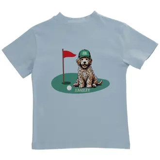Bailey Boys Augusta Dog Logo Tee- Bayberry
