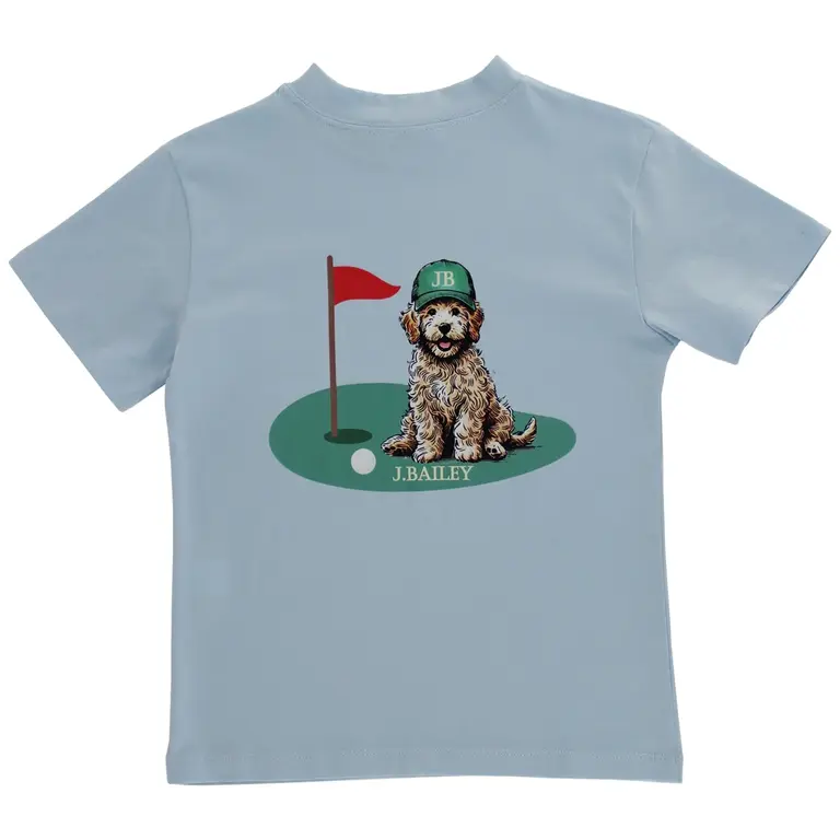 Bailey Boys Augusta Dog Logo Tee- Bayberry