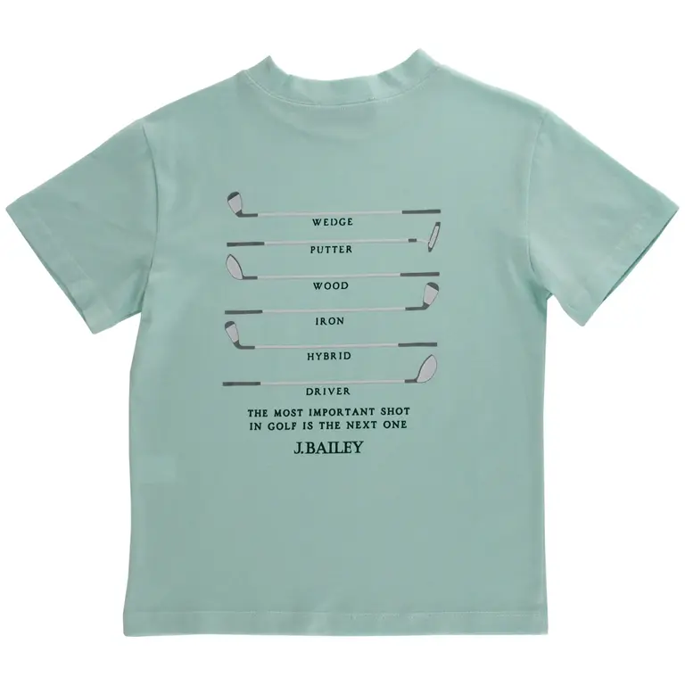 Bailey Boys Club Set Logo Tee- Seaglass