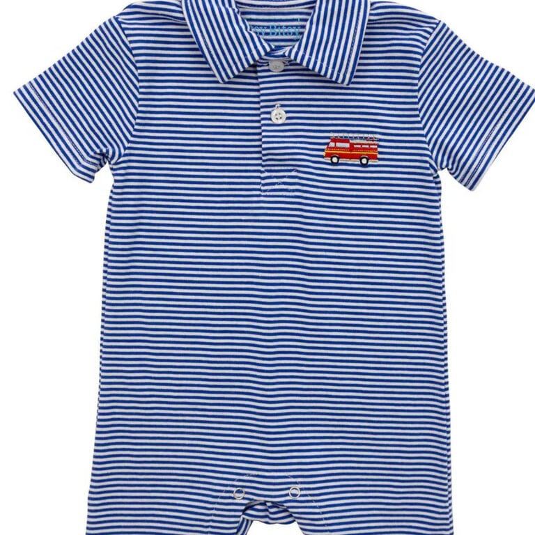 itsy bitsy Fire truck Polo Romper
