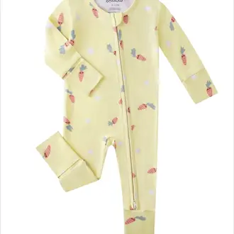 Charlies Project Kids Carrot Bamboo Convertible Zippy Romper