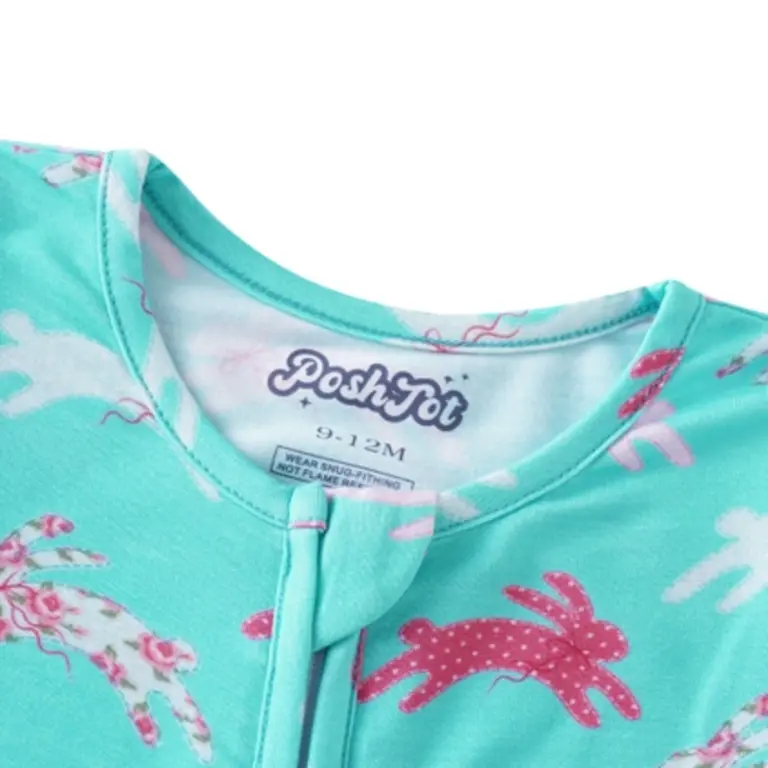 Charlies Project Kids Little Flower Rabbit Convertible Zippy Romper