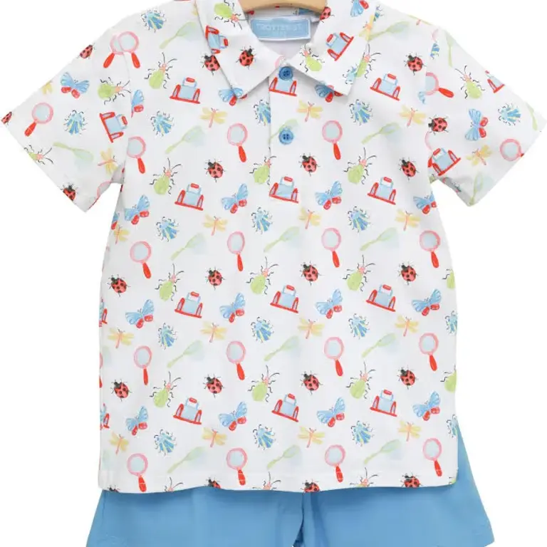 Trotter Street Kids Little Explorers Polo Short Set