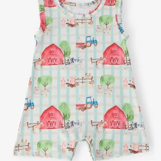 Mila & Rose Farm Animals Shorty Romper