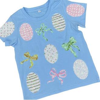 Seersucker Joey Sequin Egg Tee