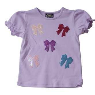 Emma Jean Sparkly Bows Applique Shirt