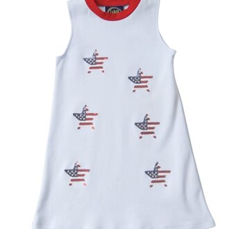 Emma Jean Sparkle Star Applique Tank Dress