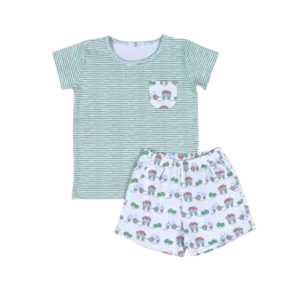 Baby Loren Tractors & Melons Short Set