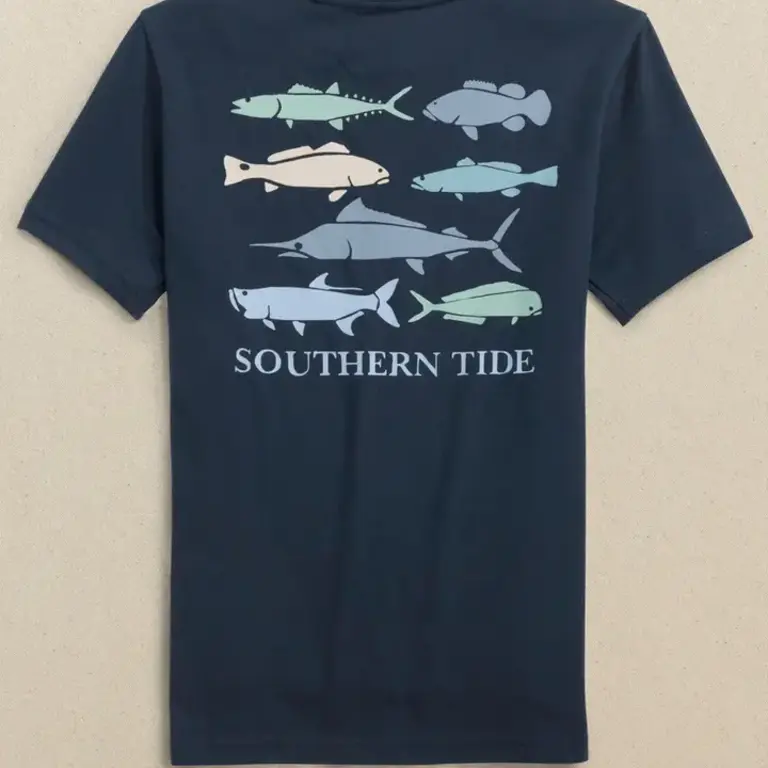 Southern Tide Fish Stamp Tee