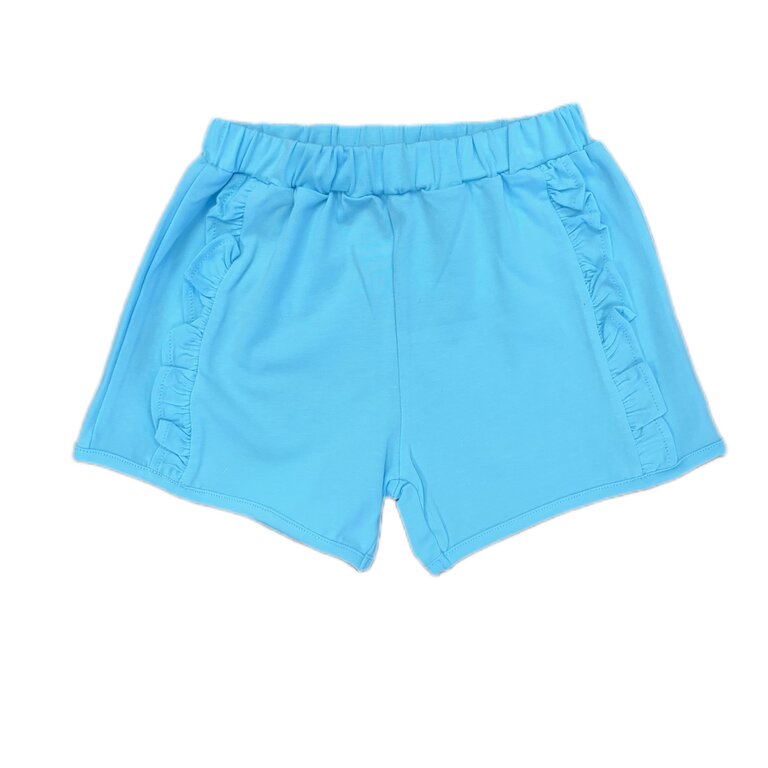itsy bitsy Aqua Knit Ruffle Shorts